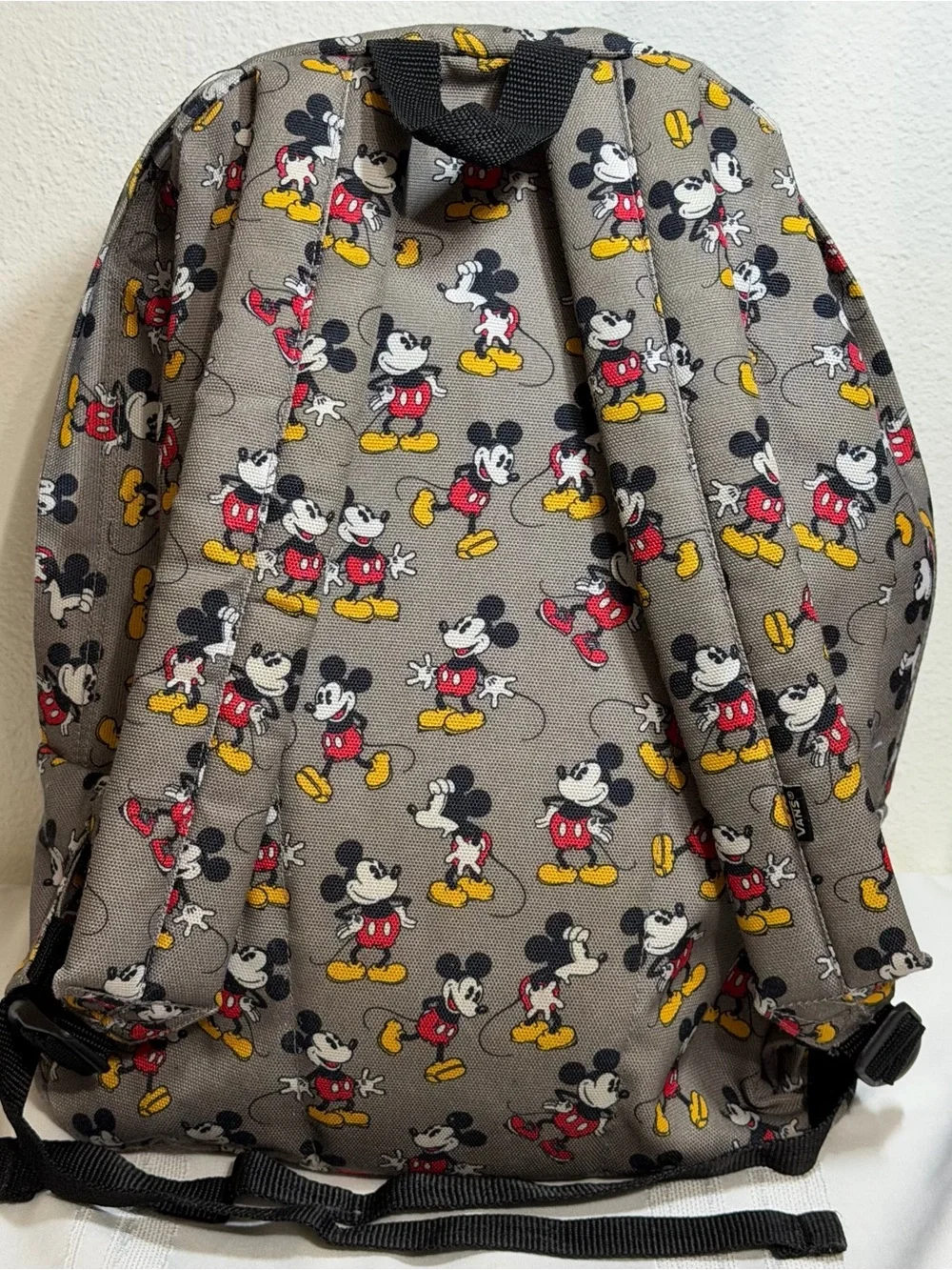 Disney x Vans Mickey Mouse Backpack Gray Print School Travel Bag